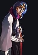kurotsuchi_mayuri, bleach, ibaraki_shun, 1boy, black_background
