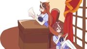symboli_rudolf_(umamusume), tokai_teio_(umamusume), umamusume, omochi_inu_nekobako, 2girls