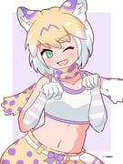 proailurus_(kemono_friends), kemono_friends, tegran, 1girl, :d