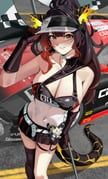 4rin+, indie_virtual_youtuber, haerge, 1girl, >_<