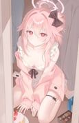 natsu_(blue_archive), blue_archive, yamu_(yamu_030), 1girl, ahoge