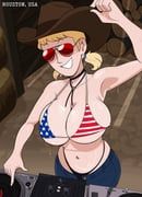 dj_(hellonearthiii), original, hellonearthiii, 1girl, american_flag