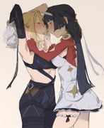 astra_yao, evelyn_chevalier, zenless_zone_zero, bluhbold, 2girls