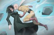 fubuki_(one-punch_man), saitama_(one-punch_man), one-punch_man, jourd4n, 1boy