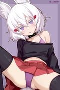 tenma_maemi, phase_connect, chenki_(chenki), 1girl, alternate_costume