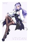 vivian_banshee, zenless_zone_zero, candypowd3r, 1girl, :o