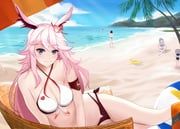 bronya_zaychik, bronya_zaychik_(school_swimsuit), kiana_kaslana, kiana_kaslana_(sunny_beach), murata_himeko