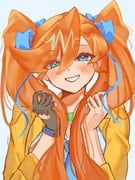 athena_cykes, ace_attorney, pocchamars, 1girl, :d