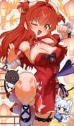 riko_(machikado_mazoku), yoshida_yuuko, machikado_mazoku, eltir, 2girls