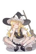 kirisame_marisa, touhou, bai_l, 1girl, ^_^