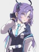 yuuka_(blue_archive), blue_archive, 01fein, 1girl, arm_at_side
