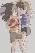 original, piko_(picpicppun), 1boy, 1girl, 2boys