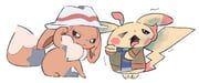 eevee, harmony_(pokemon), pikachu, urbain_(pokemon), pokemon