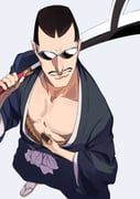 iba_tetsuzaemon, bleach, ibaraki_shun, 1boy, bare_pectorals