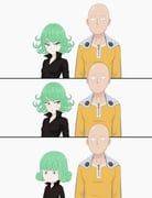 saitama_(one-punch_man), tatsumaki, one-punch_man, akii_(akii4z), 1boy