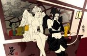 original, seigo_suzuki, 3girls, angel, angel_wings