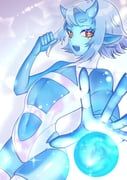 kuutuber, indie_virtual_youtuber, fujihashi_touma, 1girl, blue_oni