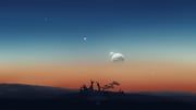 original, the_protagonists_(protagonist2114), gradient_sky, horizon, moon