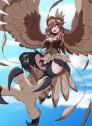 kumi_(vtuber), indie_virtual_youtuber, tinglerotunda, 1girl, bird_tail
