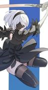 2b_(nier:automata), nier:automata, nier_(series), orblack, 1girl