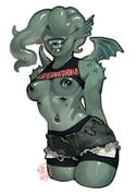 cthulhu_mythos, original, qsy, 1girl, arms_behind_back
