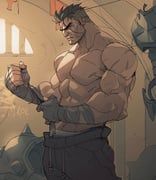 darius_(league), league_of_legends, hicham_habchi, 1boy, abs
