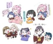 anyoji_hime, ceras_yanagida_lilienfeld, kachimachi_kosuzu, katsuragi_izumi, kinjo_maika