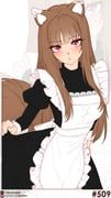 holo, spice_and_wolf, likunea, 1girl, alternate_costume