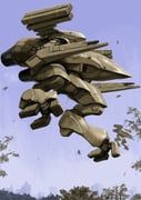 original, tyokugekidato, arm_cannon, autocannon, blue_sky