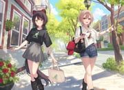 furen_e_lustario, inui_toko, nijisanji, 2girls, :d