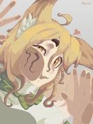 kudamaki_tsukasa, touhou, vexkaf, 1girl, against_fourth_wall