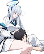 noa_(blue_archive), sensei_(blue_archive), blue_archive, reia_76, 1boy