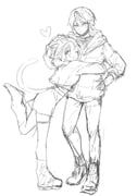 ootori_emu, tenma_tsukasa, project_sekai, pnyo_emc, 1boy