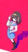 suzumiya_haruhi, suzumiya_haruhi_no_yuuutsu, mea1_ib, 1girl, black_socks