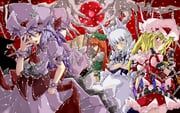 flandre_scarlet, hong_meiling, izayoi_sakuya, patchouli_knowledge, remilia_scarlet