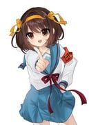 suzumiya_haruhi, suzumiya_haruhi_no_yuuutsu, taro_(user_uxhn8374), 1girl, :d