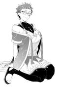 trey_clover, trey_clover_(starsending_robes), twisted_wonderland, sayosato, 1girl