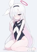 plana_(blue_archive), blue_archive, tonikaku_kaku, 1girl, barefoot