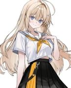 original, teasqueak, 1girl, ahoge, belt