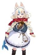sameko_saba, sameko_saba_(lighthouse_maid), indie_virtual_youtuber, happy_(yppah1060), 1girl