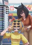 eishin_flash_(umamusume), smart_falcon_(umamusume), umamusume, earthmusic40258, 2girls