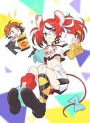 hakos_baelz, hakos_baelz_(1st_costume), yukoku_roberu, yukoku_roberu_(1st_costume), hololive
