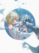 lumine_(as_heaven_and_earth_are_made_anew)_(genshin_impact), lumine_(genshin_impact), vodyanitsa_(genshin_impact), genshin_impact, furioso