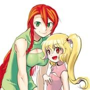 flandre_scarlet, hong_meiling, touhou, kagehito, 2girls