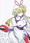 yakumo_yukari, touhou, s590220, 1girl, blonde_hair