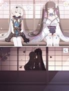 chameleon_(meccha_chameleon), chitose_(stella_sora), chitose_(when_morning_glories_bloom_her_eyes_open)_(stella_sora), female_tyrant_(stella_sora), tyrant_(stella_sora)