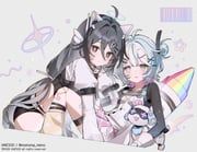 original, lov_hq00, 2026, 2girls, ahoge
