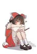 hakurei_reimu, touhou, bai_l, 1girl, black_shoes