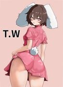 inaba_tewi, touhou, ranguiri, 1girl, animal_ears