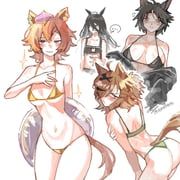 fuji_kiseki_(umamusume), jungle_pocket_(umamusume), manhattan_cafe_(umamusume), t.m._opera_o_(umamusume), umamusume